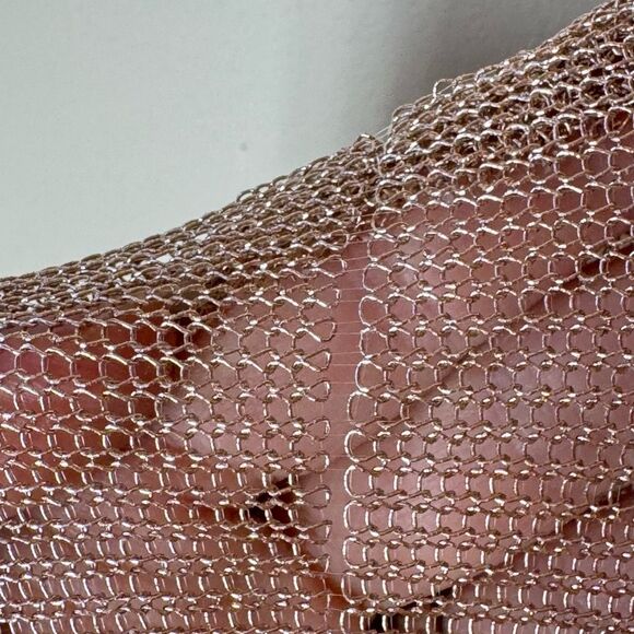 Superdown REVOLVE Brina Mini Dress in Rose Gold Metallic Knit M FLAWS - Picture 7 of 15